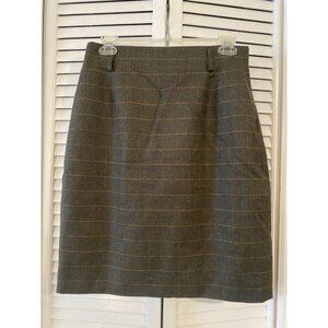 Vintage Jones New York Country Skirt 8 Lambs Wool Preppy Academia Green Zip